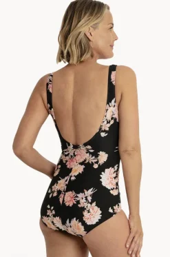 One Pieces^Jantzen Select Floral Sheath One Piece Black/pink