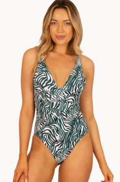 One Pieces^Baku Serengeti C/DD Cup Longline One Piece Serengeti jungle
