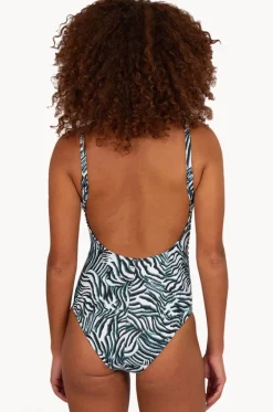 One Pieces^Baku Serengeti Cut Out One Piece Serengeti jungle