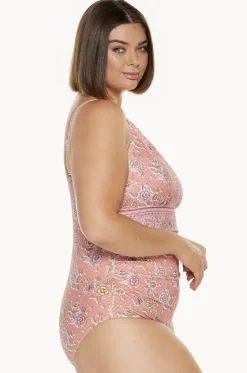 One Pieces^Capriosca Seychelles Keyhole High Neck One Piece Coral