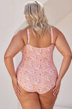 One Pieces^Capriosca Seychelles Keyhole High Neck One Piece Coral