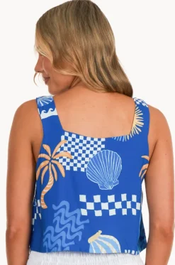 Tops^Go Girl Seychelles Marina Crop Top Cobalt