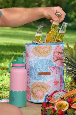 Cooler Bags|Picnic Vibes^Annabel Trends Shelly Beach Barrel Cooler Bag Blue/multi