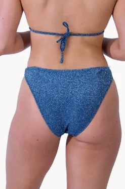 Bottoms^Base Swim Shimmer Hipster High Leg Pant Midnight