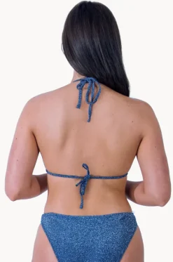 Bikini Tops^Base Swim Shimmer Slide Tri Midnight