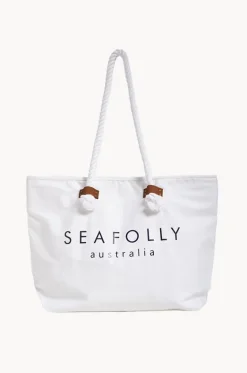 Beach Bags|Bags^Seafolly Ship Sail Tote White