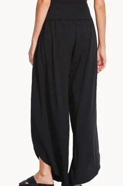 Pants^Seafolly Shirred Waist Wrap Pant BLACK