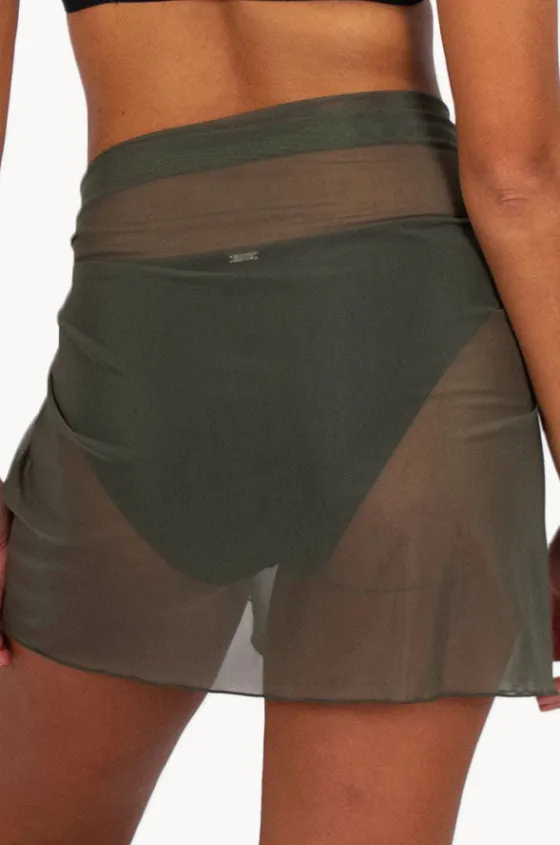 Sarongs^Baku Short Mesh Pareo Olive