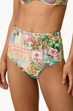 Bottoms^Monte u0026 Lou Simi High Waist Belted Retro Pant Multi