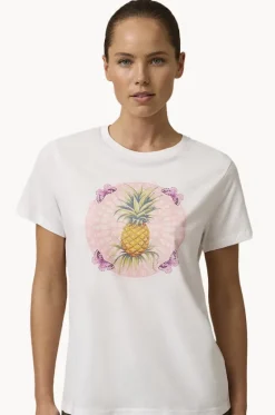 Tops^Monte u0026 Lou Simi Pineapple Tee WHITE
