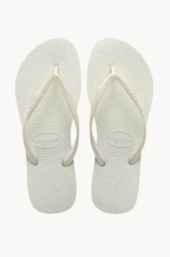 Footwear^Havaianas Slim Metallic Thong White