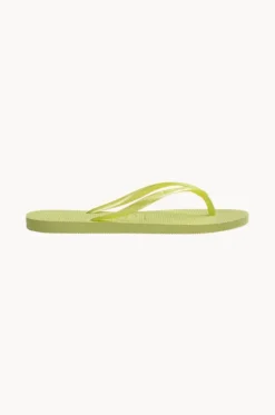 Footwear^Havaianas Slim Metallic Thong Matcha
