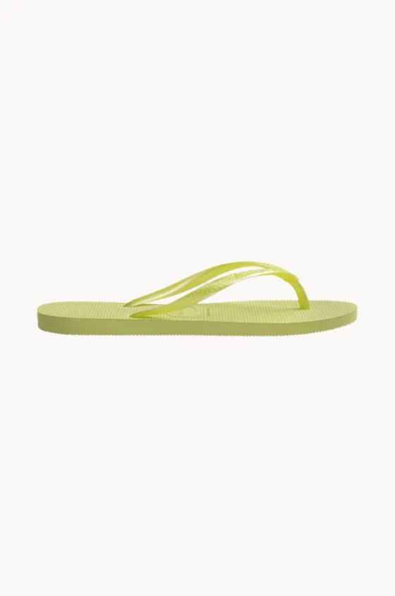 Footwear^Havaianas Slim Metallic Thong Matcha