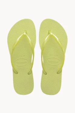 Footwear^Havaianas Slim Metallic Thong Matcha