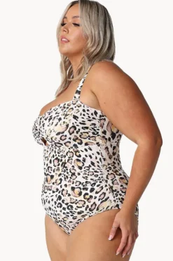 One Pieces^Capriosca Snow Bandeau One Piece Leopard