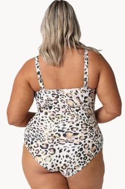 One Pieces^Capriosca Snow Bandeau One Piece Leopard