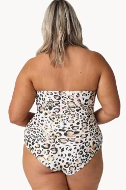 One Pieces^Capriosca Snow Bandeau One Piece Leopard