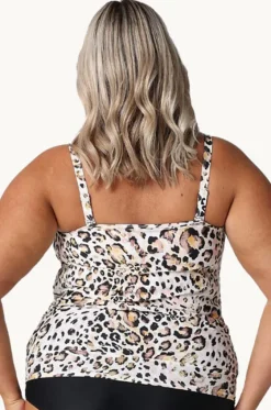 Tankini Tops^Capriosca Snow Flounce Tankini Separate Leopard