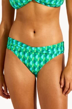 Bottoms^Seafolly Sorrento Twist Band Hipster Vivid green