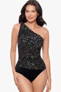One Pieces^Miraclesuit Sparkle Plenty Jena One Piece Black/gold