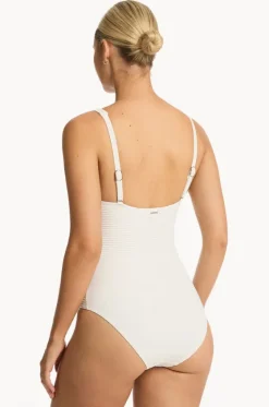 One Pieces^Sea Level Spinnaker Cross Front One Piece White