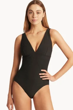 One Pieces^Sea Level Spinnaker Panel Line One Piece Black