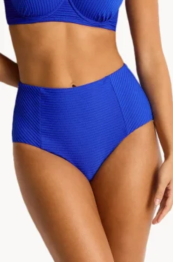 Bottoms^Sea Level Spinnaker Panelled High Waist Pant Cobalt