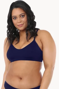 Bikini Tops^Base Swim Sports Crop Navy