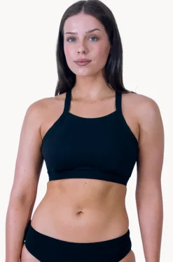 Bikini Tops^Base Swim Sports F/G Cup High Neck Crop BLACK