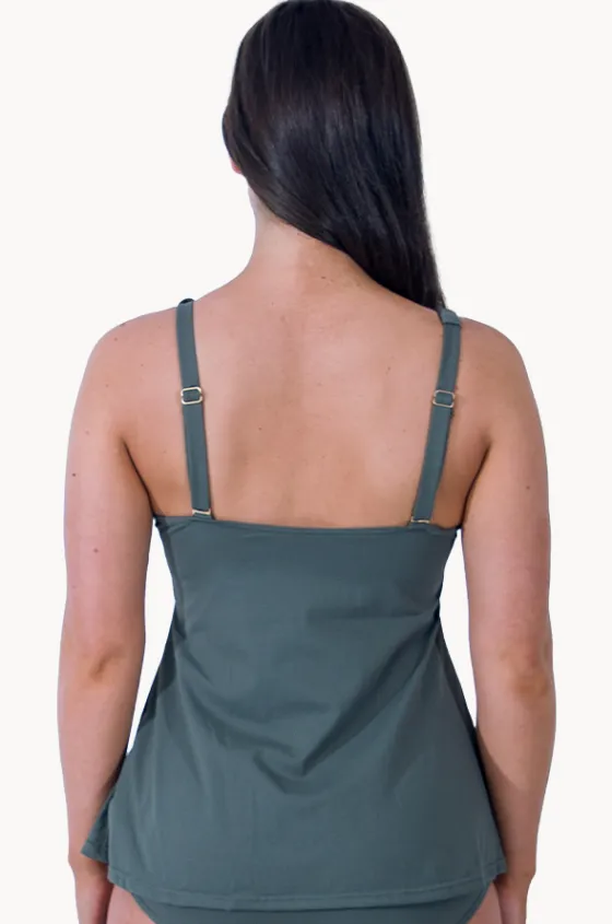 Tankini Tops^Base Swim Sports F/G Cup V Neck Tankini Separate Khaki