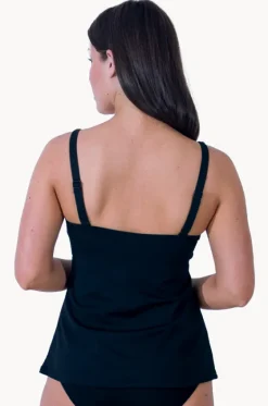 Tankini Tops^Base Swim Sports Swing Tankini Separate Black