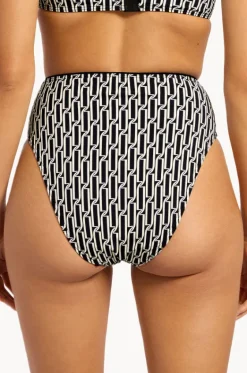 Bottoms^Jets Spring Geo High Waist High Leg Pant Black