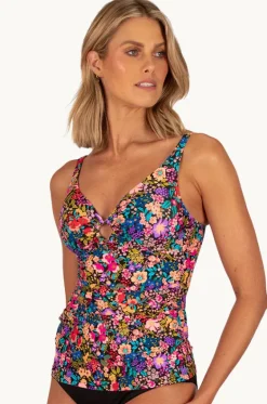 Tankini Tops^Baku St Barths Ring Front Tankini Separate BLACK