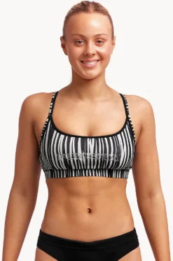 Bikini Tops^Funkita Stick Stack Sports Top Stick stack black/white