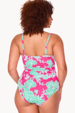 One Pieces^Genevieve Fields Twist Bandeau One Piece Strawberry