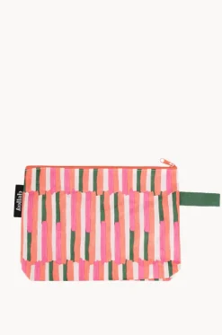 Travel^Kollab Streaky Clutch Pink/green