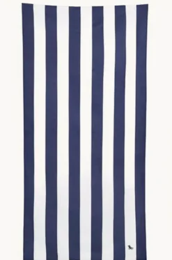 Towels|Towels^Dock And Bay Stripe Cabana Microfibre Towel Navy