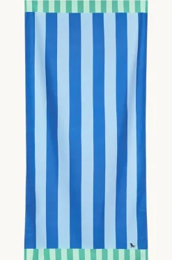 Towels|Towels^Dock And Bay Stripe Clubhouse Microfibre Towel Blue