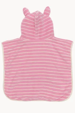 Towel Robes & Ponchos|Towel Robes & Ponchos^Sunny Life Stripe Cotton Candy Kids Hooded Towel Pink