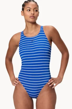 One Pieces^Speedo Stripe Endurance+ Medalist One Piece Sapphire