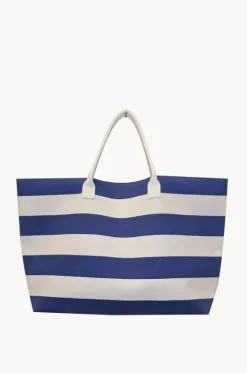 Beach Bags|Bags^Cherry Red Stripe Large Bag Navy