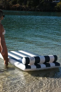 Pool Inflatables^Sunny Life Stripe Luxe Lilo Black