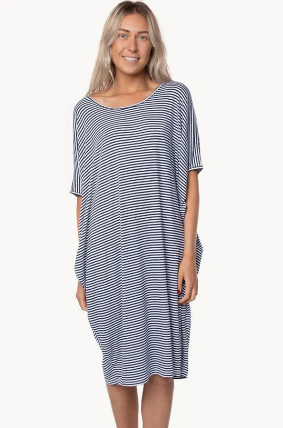 Dresses^Betty Basics Stripe Maui Dress Navy/white