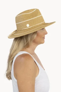 Headwear^Sundaise Stripe Panama Hat White/Natural