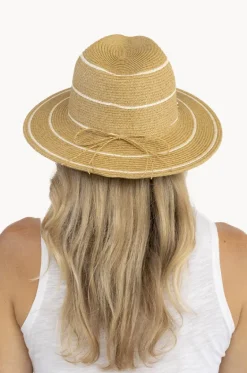 Headwear^Sundaise Stripe Panama Hat White/Natural