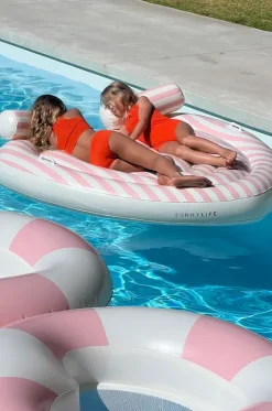 Pool Inflatables^Sunny Life Stripe Stole My Heart Twin Heart Lie On Pink