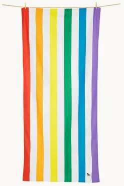 Towels|Towels^Dock And Bay Stripe Summer Microfibre Towel Rainbow skies