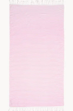Travel|Towels^Havlu Stripey Turkish Towel Pastel pink