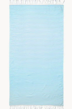 Travel|Towels^Havlu Stripey Turkish Towel Blue