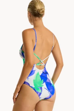 One Pieces^Sea Level Sublime Cross Back Tri One Piece Cobalt